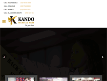 Tablet Screenshot of kandomartialarts.com.au